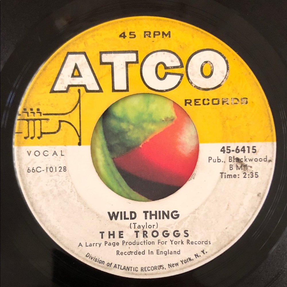 The Troggs Wild Thing/With A Girl Like You Vinyl 45 Record